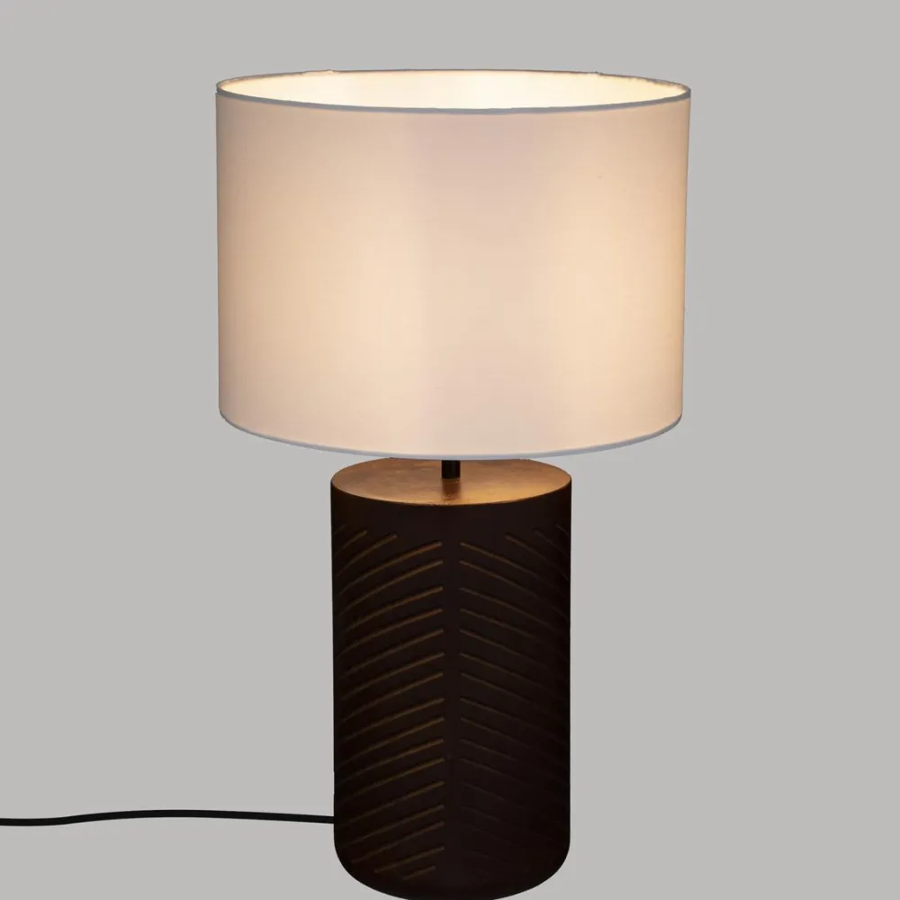 maxibazar Lampe Droite Origines Blanc H.48Cm- Luminaires