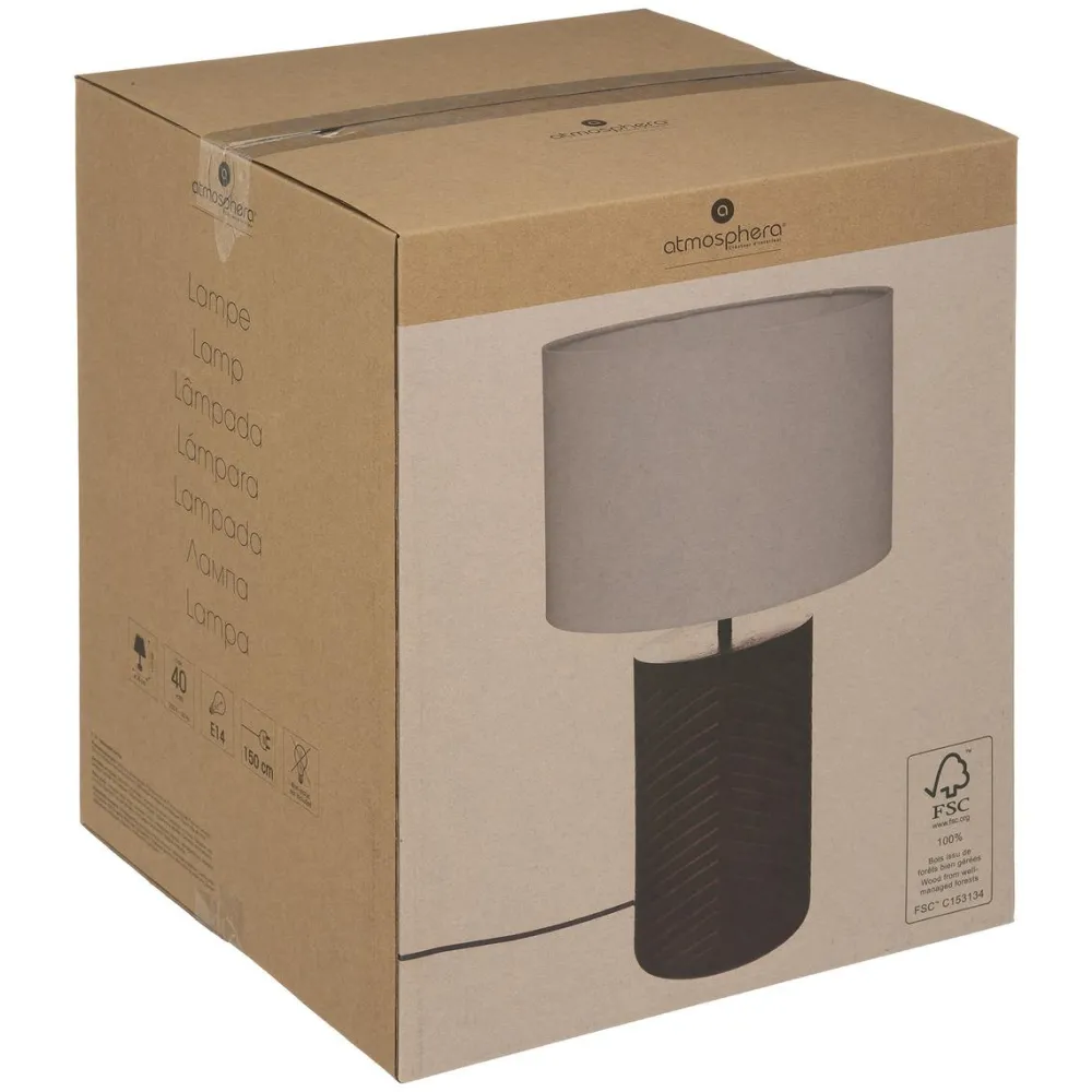 maxibazar Lampe Droite Origines Blanc H.48Cm- Luminaires