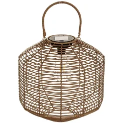 Atmosphera Éclairage Et Liminaire Extérieur>Lampe Solaire Rattan Naturel Cuba H.30Cm