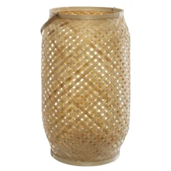 maxibazar Lanterne Bambou Cross Beige D.29X52Cm- Lanternes