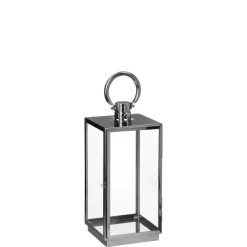 maxibazar Lanterne Inox Exterieur Rectangle D.16.7X14X29.5Cm- Lanternes