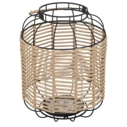 maxibazar Lanterne Naturel Metal Cosy H.33Cm- Lanternes