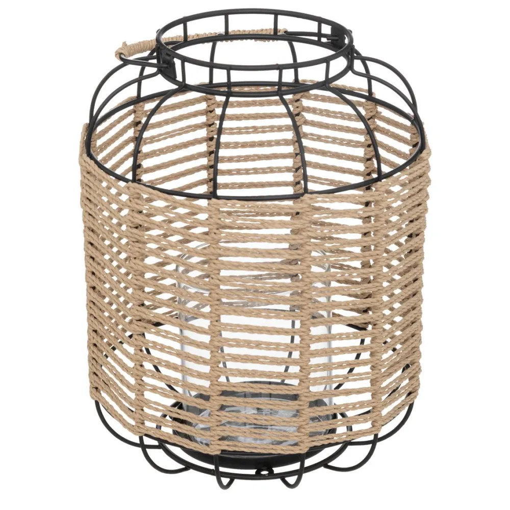 maxibazar Lanterne Naturel Metal Cosy H.33Cm- Lanternes