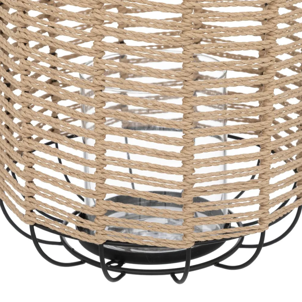 maxibazar Lanterne Naturel Metal Cosy H.33Cm- Lanternes
