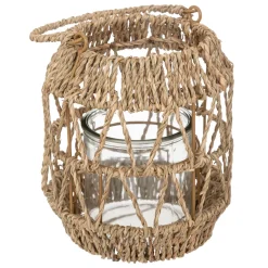 maxibazar Lanterne Naturel Muli H.18Cm- Luminaires
