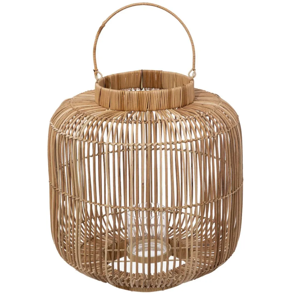 maxibazar Lanterne Rotin Alicante D.43X40Cm- Bougies, Senteurs Et Accessoires