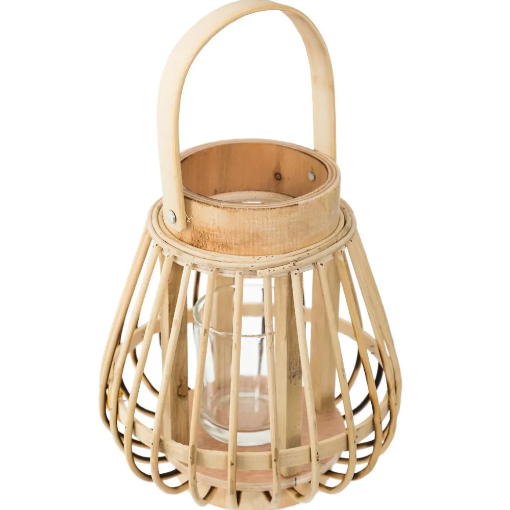 Atmosphera Lanterne Rotin D.14.5X16Cm- Lanternes