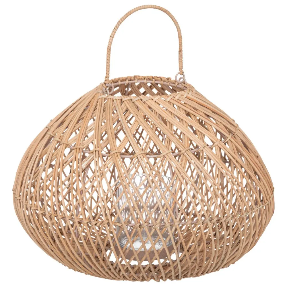 maxibazar Lanterne Rotin Lour H.27Cm- Lanternes