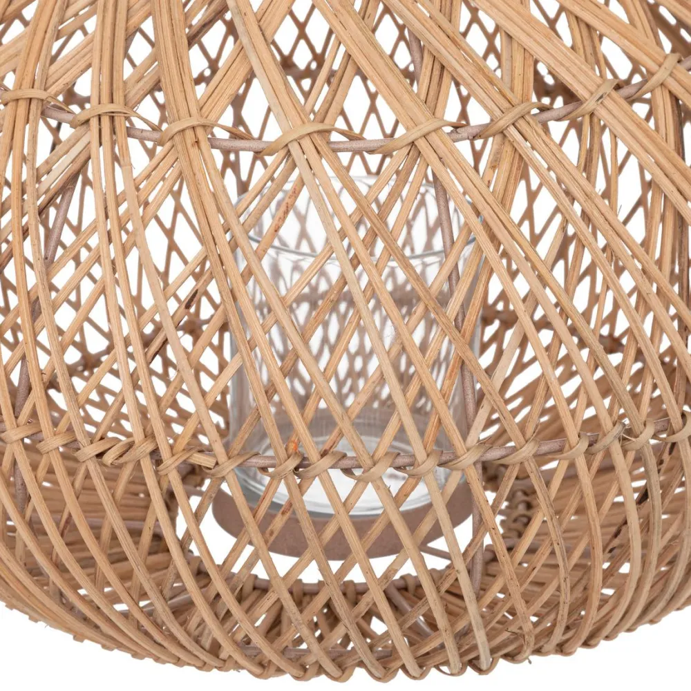 maxibazar Lanterne Rotin Lour H.27Cm- Lanternes