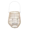 maxibazar Lanterne Rotin Metal H.21.5Cm- Lanternes