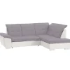 * Canapés D'Angle>Lidia Ad Conv Tissu Gris Pu Blanc
