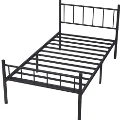 * Lits>Lit Metal Noir 90X190Cm