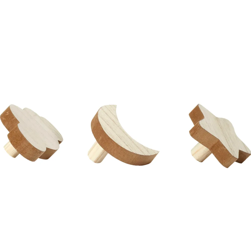 maxibazar Lot De 3 Pateres Lune Nuage Et Etoile- Decorations Murales