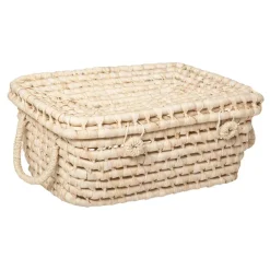 maxibazar Malle Tressee D.42.5X32X18Cm- Petits Rangements