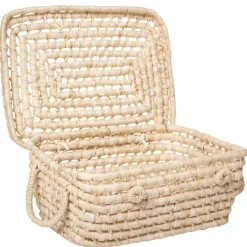 maxibazar Malle Tressee D.42.5X32X18Cm- Petits Rangements