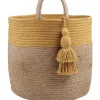 maxibazar Maori Sac Deco Moutarde D.30X30Cm- Paniers Et Cagettes
