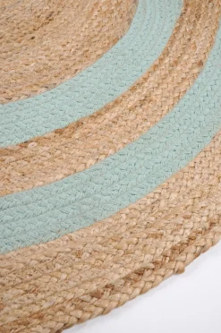 maxibazar Maori Tapis Aqua D.90Cm- Tapis Deco