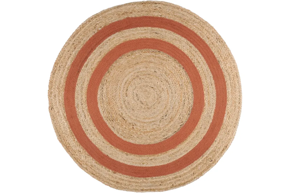 maxibazar Maori Tapis Brique D.90Cm- Tapis Deco