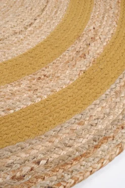 maxibazar Maori Tapis Moutarde D.90Cm- Tapis Deco