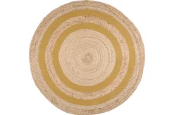 maxibazar Maori Tapis Moutarde D.90Cm- Tapis Deco