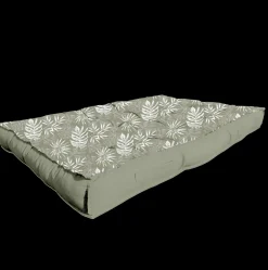 maxibazar Matelas Palette 120X80X15Cm Coton Botanik Sauge- Housse De Chaise Et Canape