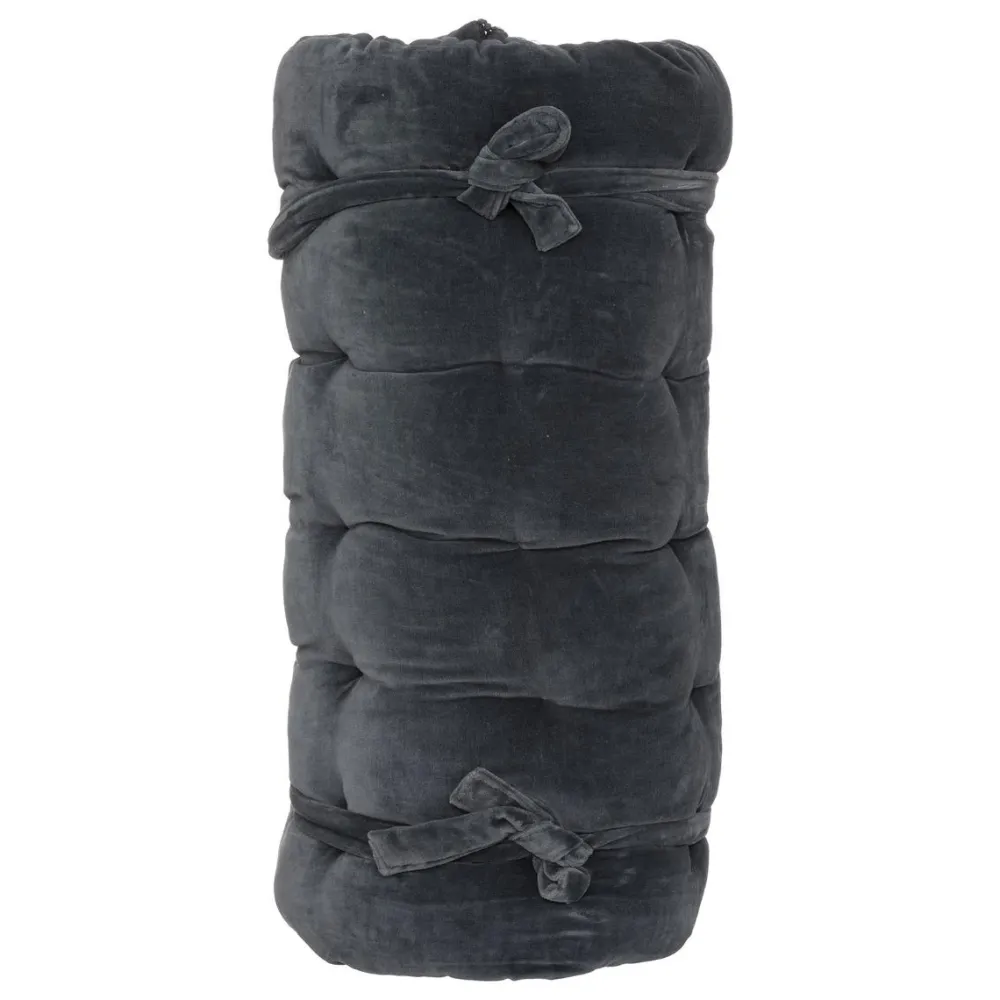 maxibazar Matelas Sol Velours Night Gris Fonce 60X120Cm- Textile Deco