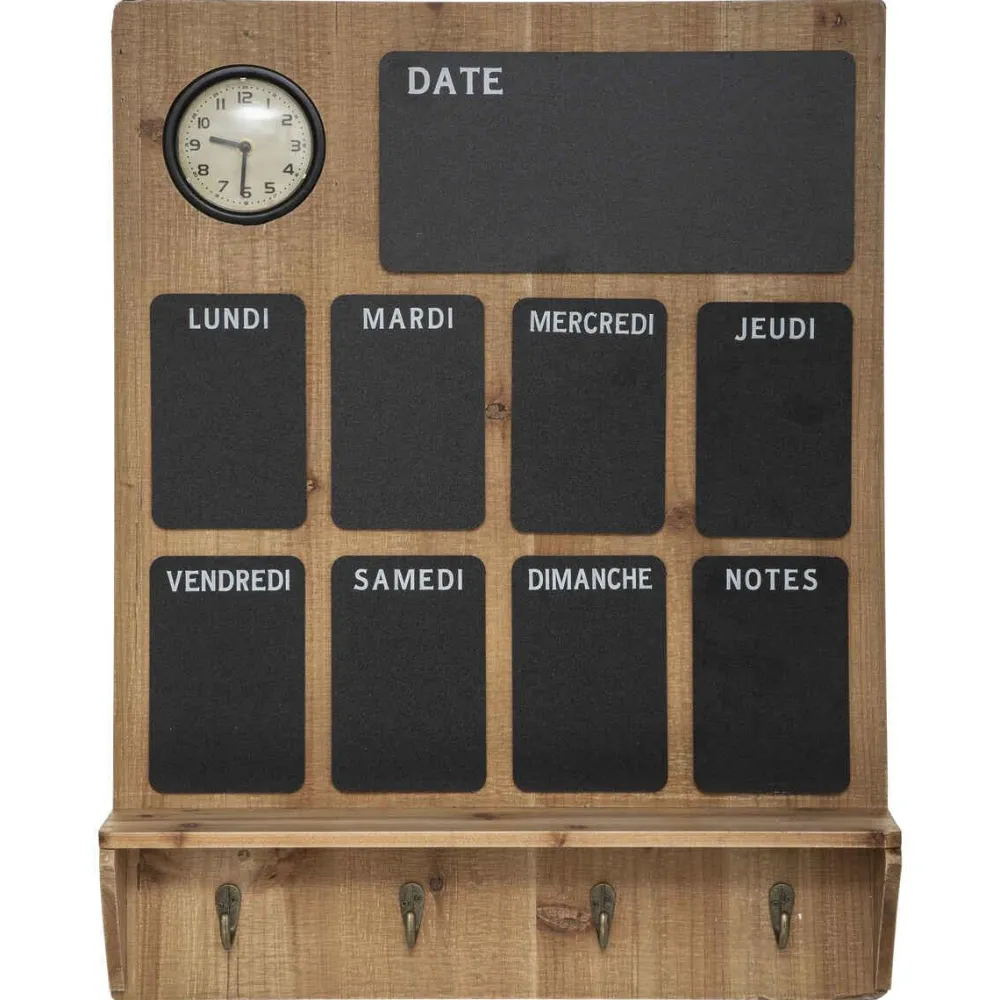 Atmosphera Memo Horloge Patere D.57X75Cm- Memos Et Semainiers