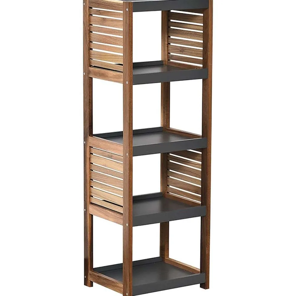 * Meubles Salle De Bain>Meuble 5 Étagères Acacia Et Mdf