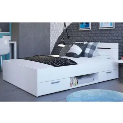 * Lits>Michigan Lit 140X190 Blanc Perle