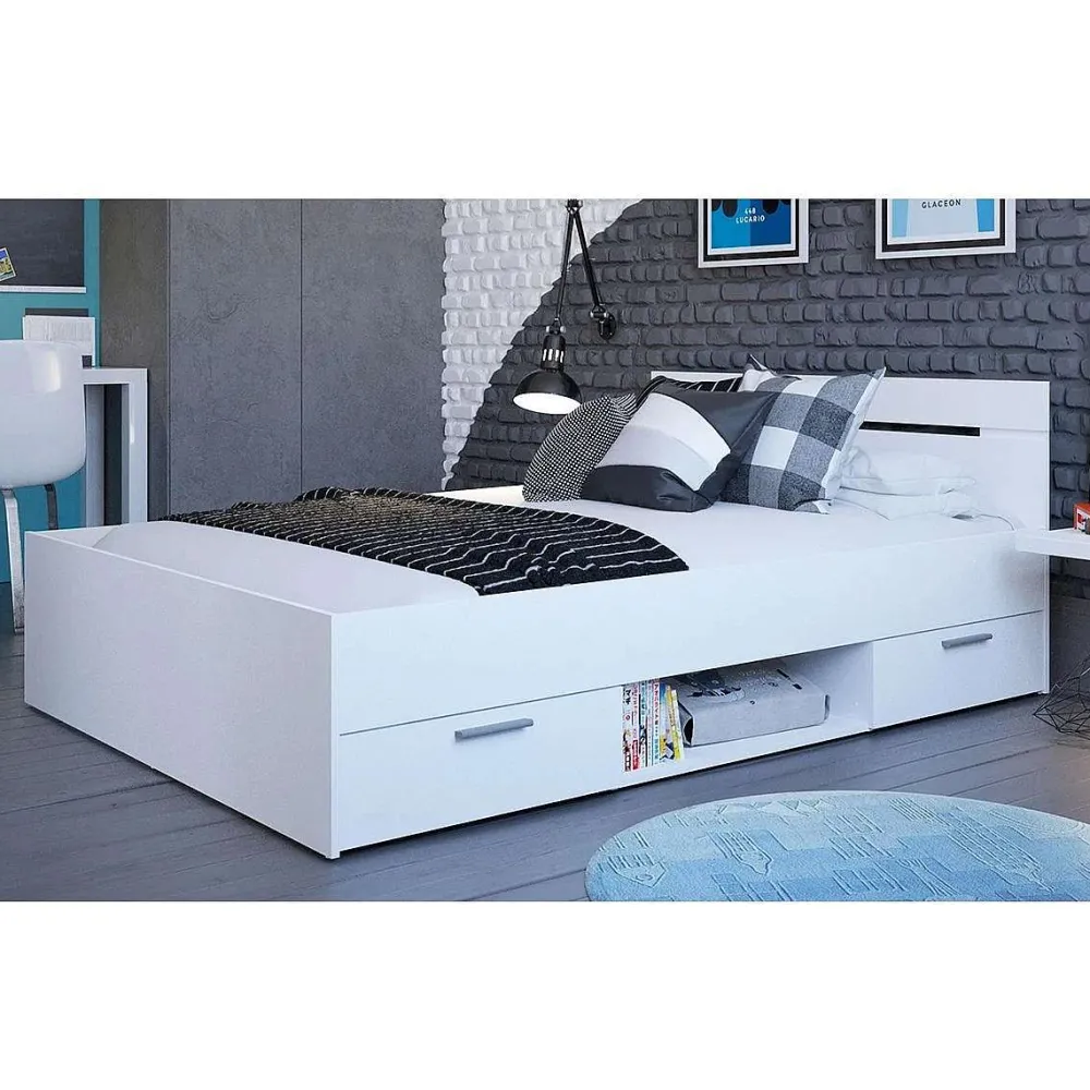 * Lits>Michigan Lit 140X190 Blanc Perle