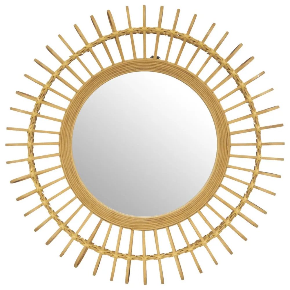 maxibazar Miroir Bambou Danica D.70Cm- Miroirs Deco