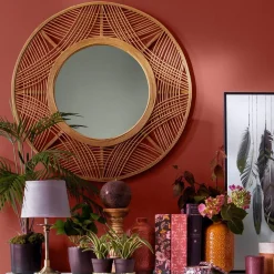 Atmosphera Miroir Bambou Ina D.70Cm- Miroirs Deco