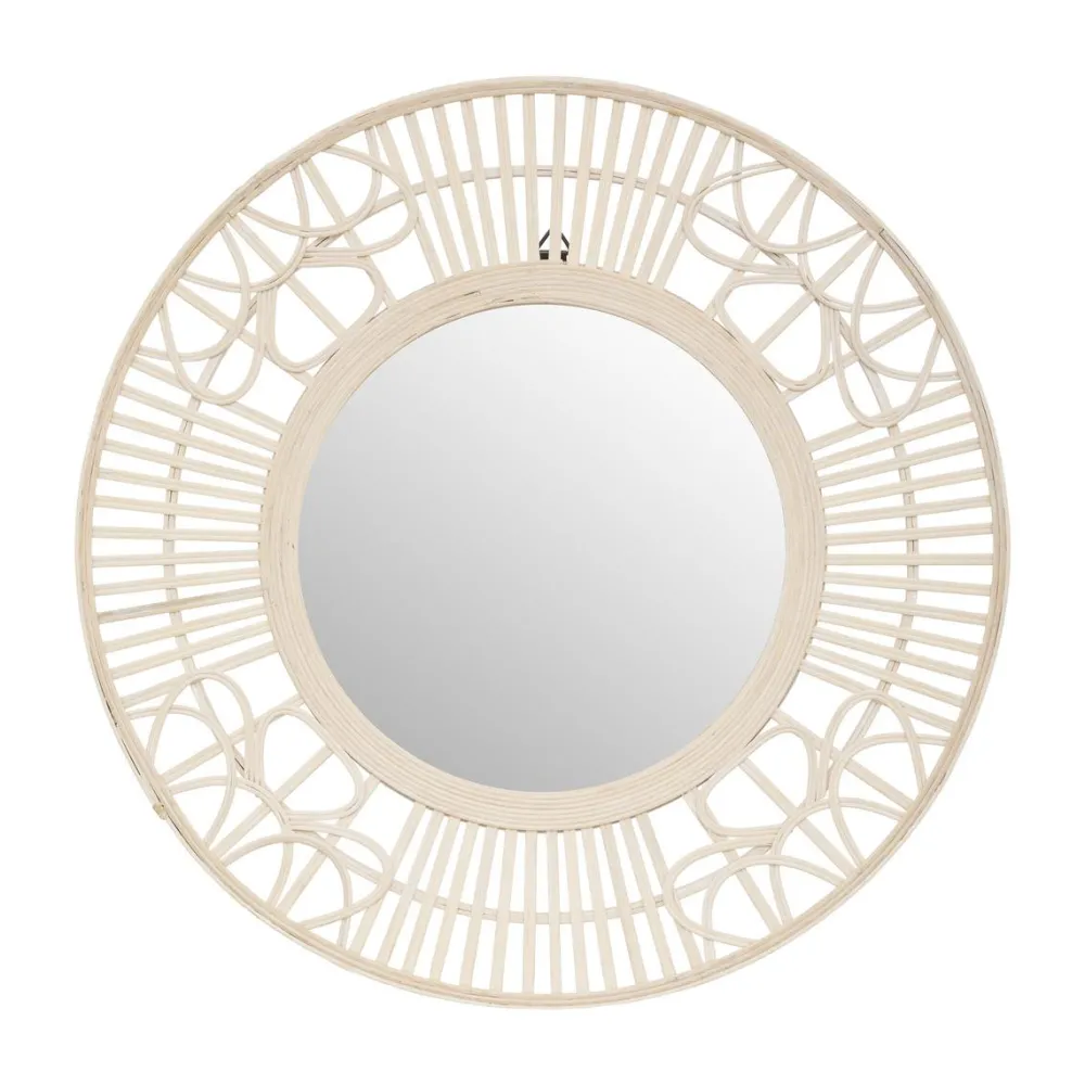 maxibazar Miroir Bambou Ivona D.70Cm- Miroirs Deco