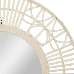 maxibazar Miroir Bambou Ivona D.70Cm- Miroirs Deco