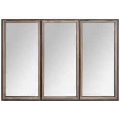 Atmosphera Miroir Bois Et Metal Tina D.74X54Cm- Miroirs Deco