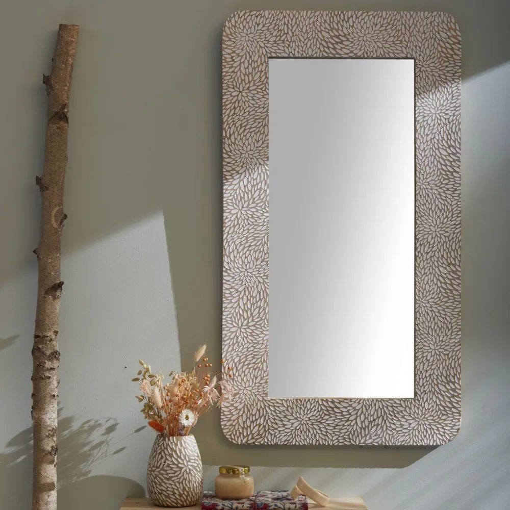 maxibazar Miroir Bois Manguier- Decoration Murale