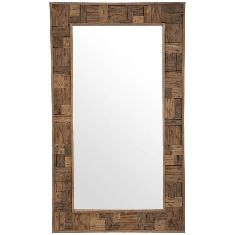 maxibazar Miroir Bois Origines 70X115Cm- Decoration Murale