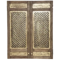 maxibazar Miroir Bois Volet Oasis D.60X76Cm- Decoration Murale