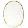 maxibazar Miroir Deco Contour Deco Dore Ovale- Miroirs Deco