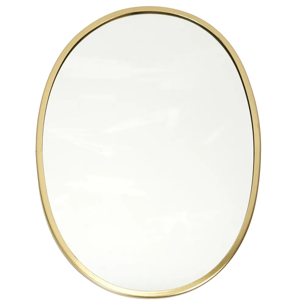 maxibazar Miroir Deco Contour Deco Dore Ovale- Miroirs Deco