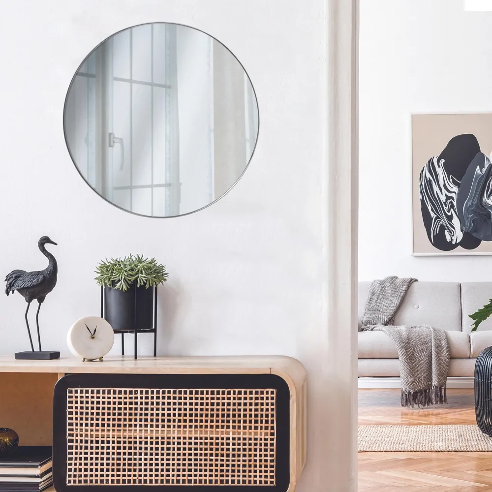 maxibazar Miroir Extra Plat Rond 55Cm- Miroirs Deco