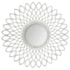 Atmosphera Miroir Fleur Argente D.90Cm- Miroirs Deco