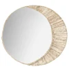 maxibazar Miroir Jute Lune Thais D.50Cm- Miroirs Deco