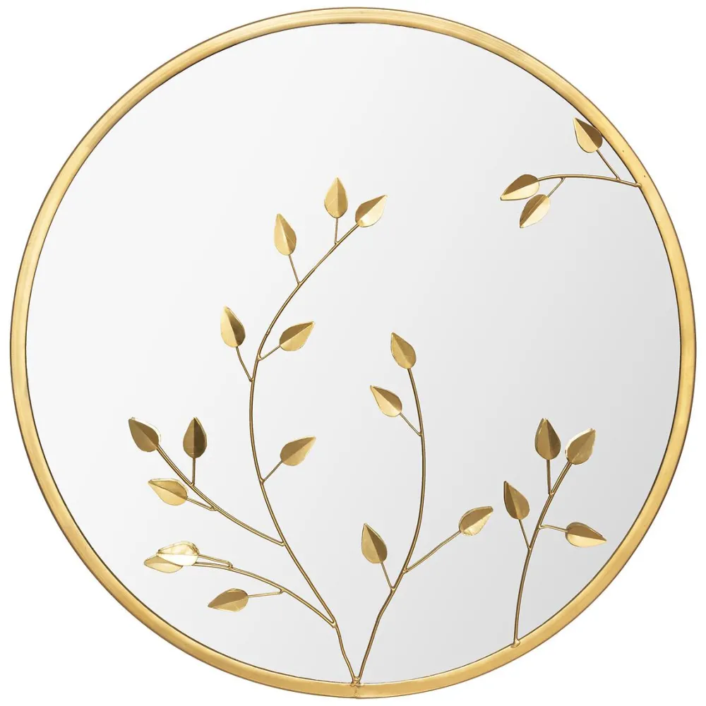 Atmosphera Miroir Metal Feuille D.58Cm- Decoration Murale