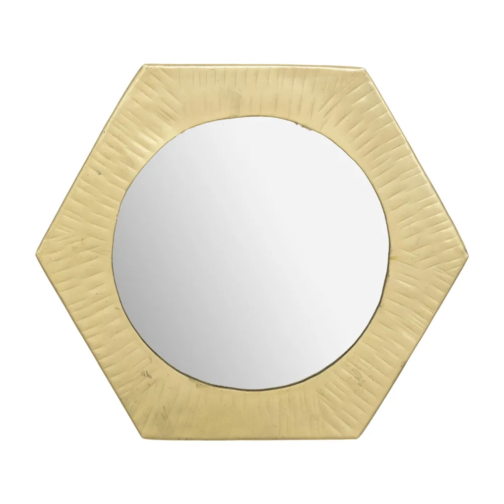 maxibazar Miroir Metal Martele Romy- Decoration Murale