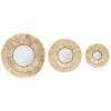 Atmosphera Miroir Raphia Alba X3 Pieces- Decoration Murale