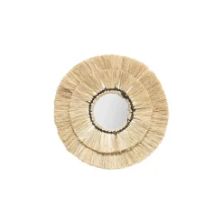 Atmosphera Miroir Raphia Alba X3 Pieces- Decoration Murale