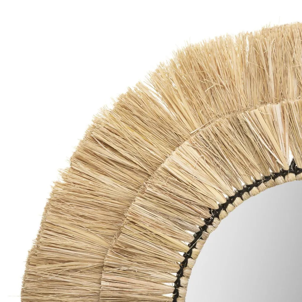 Atmosphera Miroir Raphia Alba X3 Pieces- Decoration Murale