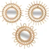 Atmosphera Miroir Rotin Soleil X3 Pieces D.28Cm- Miroirs Deco