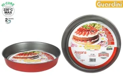 Moules Et Plats|* Moule Clafoutis D.28Cm Acier Anti Adherent Rouge Rossana